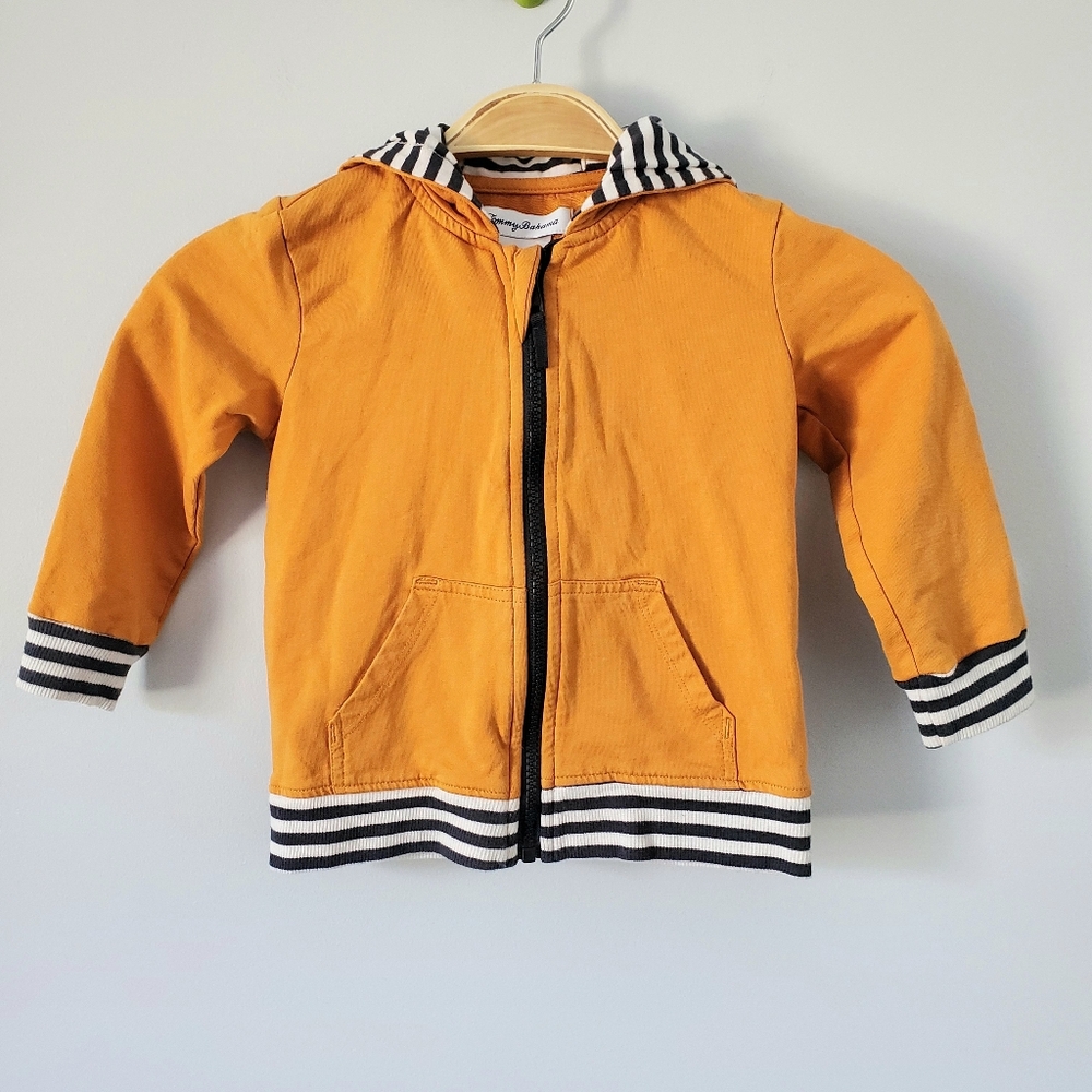 Tommy Bahama Toddler Boy's Full-Zip Hoodie w/ Tiger Stripes & Ears Sz 18M EUC
